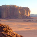 Hiker in Wadi Rum, Jordan