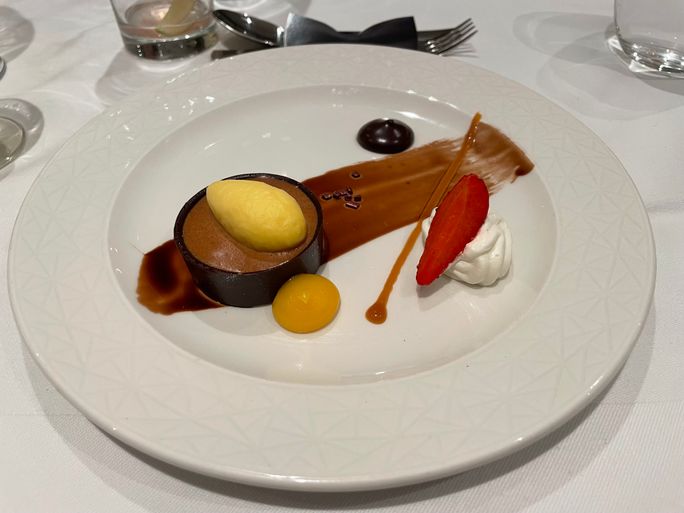 A delicious dessert offered on Riviera Radiance A delicious dessert offered on Riviera Radiance