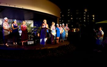 Jacki Marks speaks at the relaunch of Blue Sky Tours at the Hyatt Regency Maui Resort & Spa