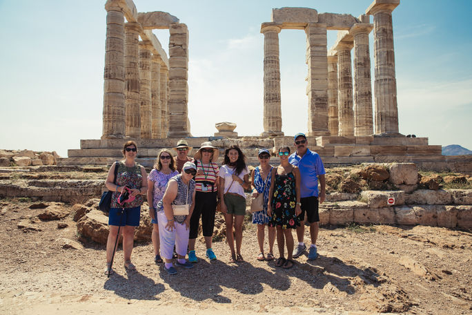 An EF Go Ahead Tours group in Greece. EF Go Ahead tours, tour operators, tours in Greece, Greece