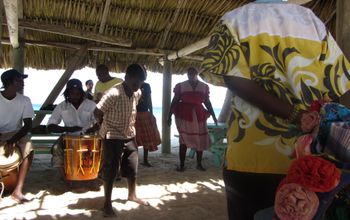 Garifuna dancers at Laughing Bird Cay Belize