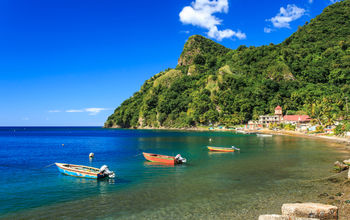 Boats on Soufriere Bay, Soufriere, Dominica