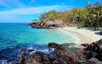 Honeymoon Beach at Turtle Island in Fiji.