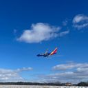 Southwest Airlines plane landing at Baltimore/Washington International Airport