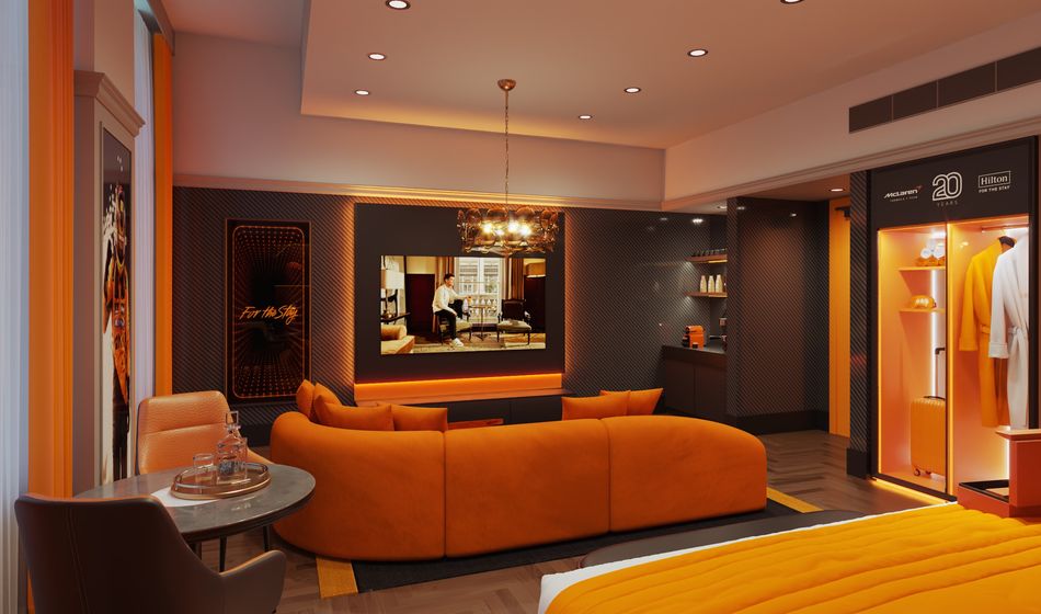 Stay Like McLaren Racing suite at The Trafalgar St. James, London, Curio Collection by Hilton