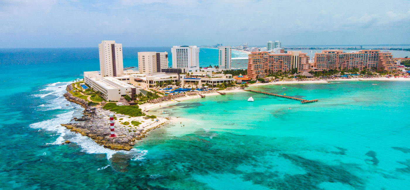 Image: Aerial view of Cancun, Mexico (Photo Credit: Andrea/Adobe)