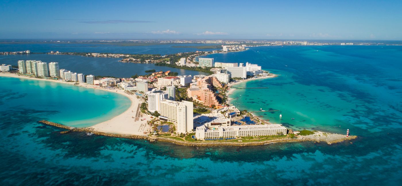 Image: Cancun Hotel Zone. (Photo Credit: Mexican Caribbean Tourism Board)