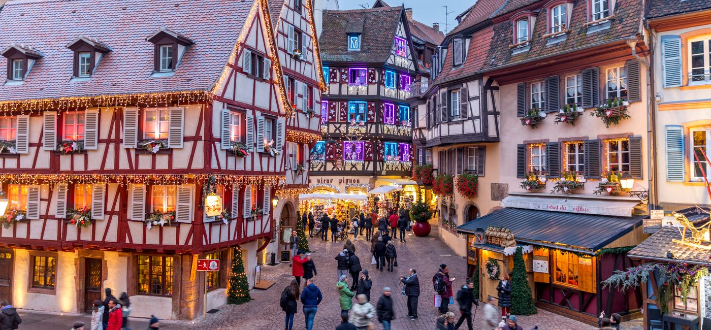 Image: Christmastime in the city of Colmar, northeastern France. (Photo Credit: Colmar Tourisme)