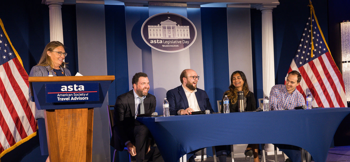 Image: Jessica Klement speaks from the podium at ASTA's 2025 Legislative Day in Washington, DC. (Photo Credit: ASTA)