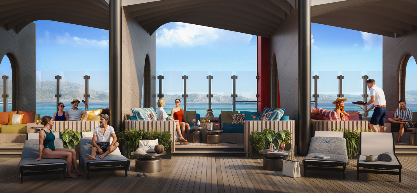 Image: The Celebrity Pool Club will feature cabanas (Photo Credit: Celebrity Cruises)