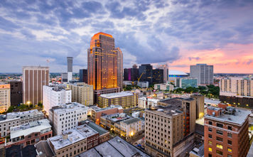 New Orleans, Louisiana, USA CBD skyline at night. (Sean Pavone / iStock / Getty Images Plus)