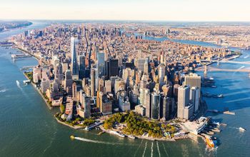 Aerial view of Manhattan in New York City