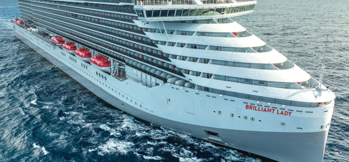 Photo: Brilliant Lady was built with a modified layout that enables it to transit the Panama Canal. (Photo Credit: Virgin Voyages)