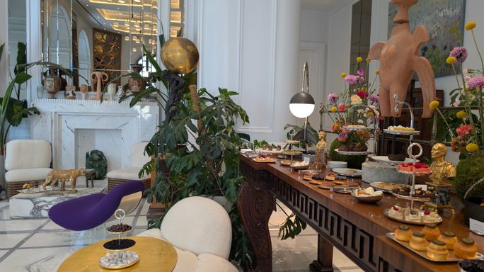 The lobby of the Dolli hotel, Athens The lobby of the Dolli hotel, Athens