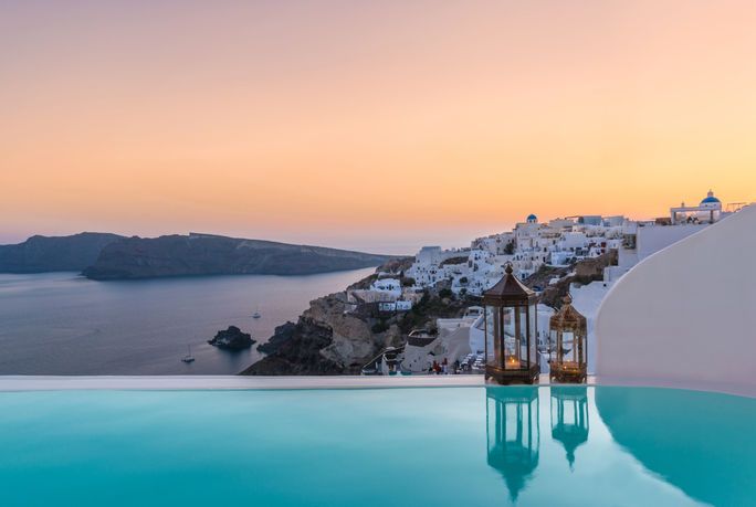 The view of Santorini from Andronis Luxury Suites. Preferred Hotels & Resorts, Andronis Luxury Suites, santorini