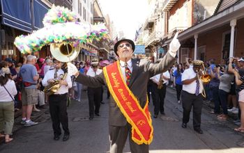 Band playing at the New Orleans French Quarter Fest